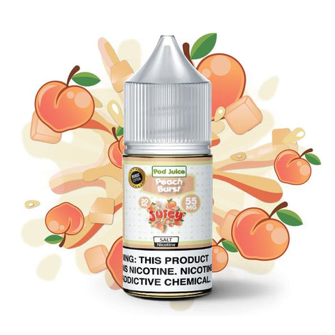 Peach Queen / Peach Burst Salt Nicotine By Pod Juice 30ml - All Puffs