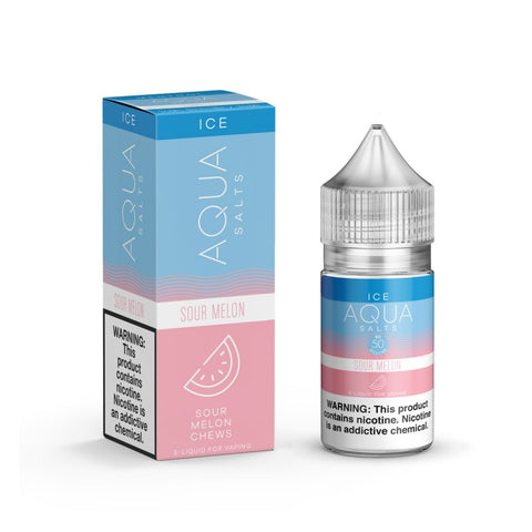 Swell / Sour Melon Ice Aqua Salts Nicotine Salt E Liquid 30ml - All Puffs