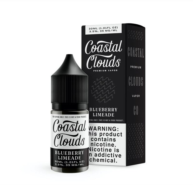 Blueberry Limeade - Coastal Clouds Saltwater Nicotine Salt E-Liquid 30ML - All Puffs