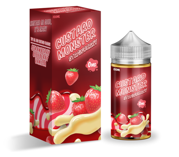 Strawberry Custard - Custard Monster E-Liquid 100ML - All Puffs