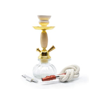 Hookah Set glass shisha  wood barrel Hookah trumpet gold single pipe hookah shisha