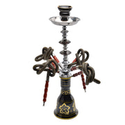 Wholesale Portable Sheesha Hookah Glass Water 4 Pipes Hand Pipe Silicone Glass Cigarette Set Glass Shisha Smoke Hookah Kits Set