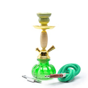 Hookah Set glass shisha  wood barrel Hookah trumpet gold single pipe hookah shisha