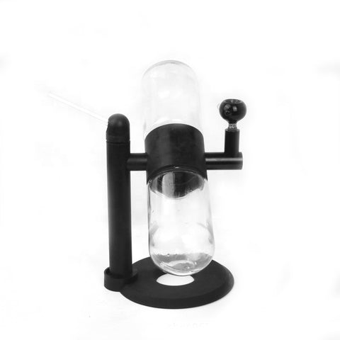 Rotating pipe 360 degrees rotation capsule glass portable shisha water gravity hookah