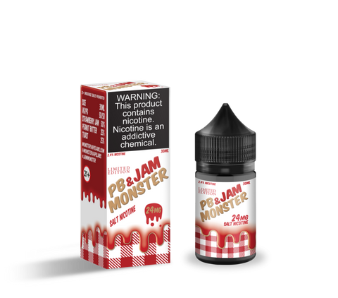 PB & Jam Monster Strawberry - Jam Monster Nic Salt 30ml - All Puffs