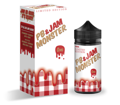PB & JAM Strawberry - Jam Monster E-Liquid 100ML - All Puffs