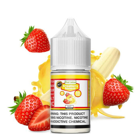Strawberry Banana  Salt Nicotine By Pod Juice 30ml - All Puffs