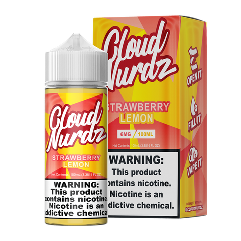 Strawberry Lemon - Cloud Nurdz E-Liquid 100ML - All Puffs