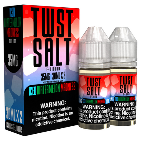 Iced Watermelon Madness Nic Salt By Twist Salt E-Liquids 1-30ML - All Puffs