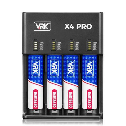 VRK - X4 PRO Dual Bay Fast Battery Charger - All Puffs